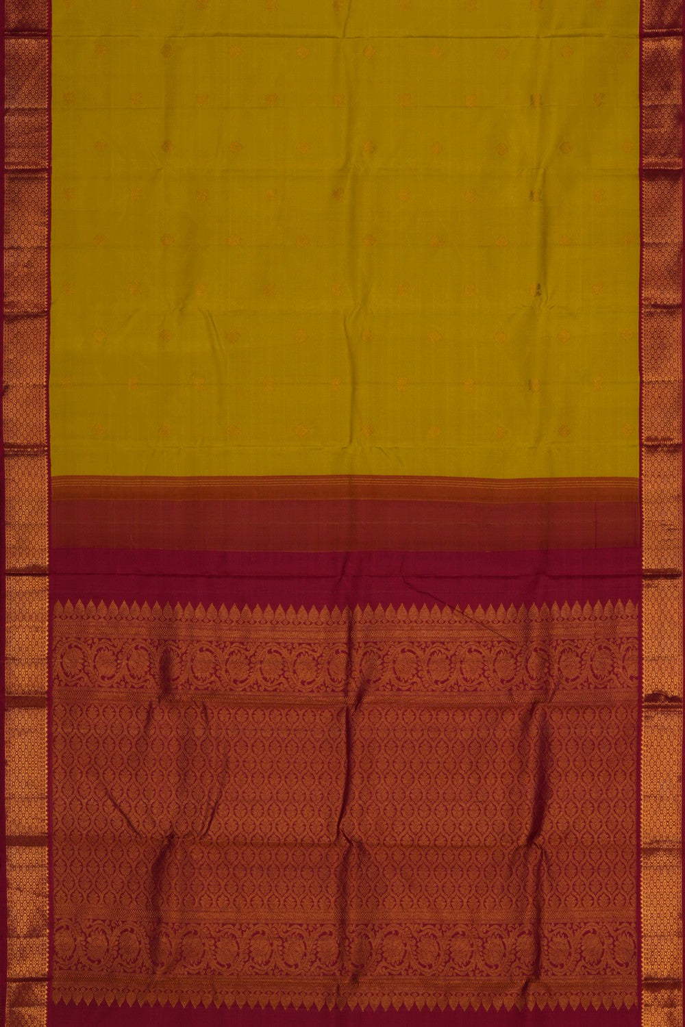 Image of Arani Silk Spring Green Saree