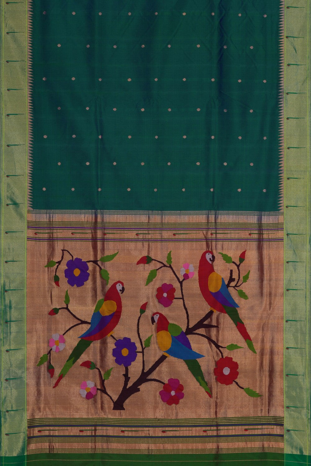 Image of Paithani Peacock Blue Saree