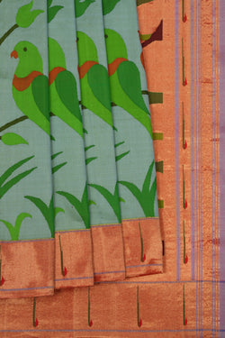 Image of Paithani Sea Green Saree