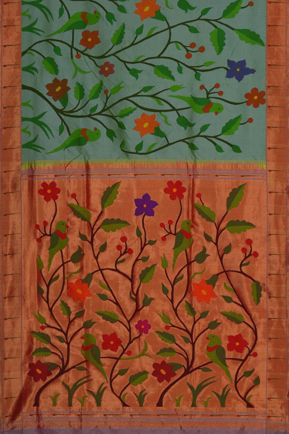 Image of Paithani Sea Green Saree