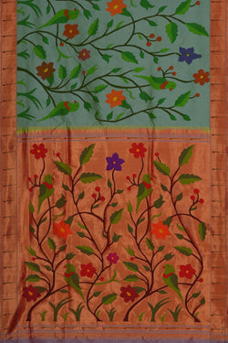 Image of Paithani Sea Green Saree
