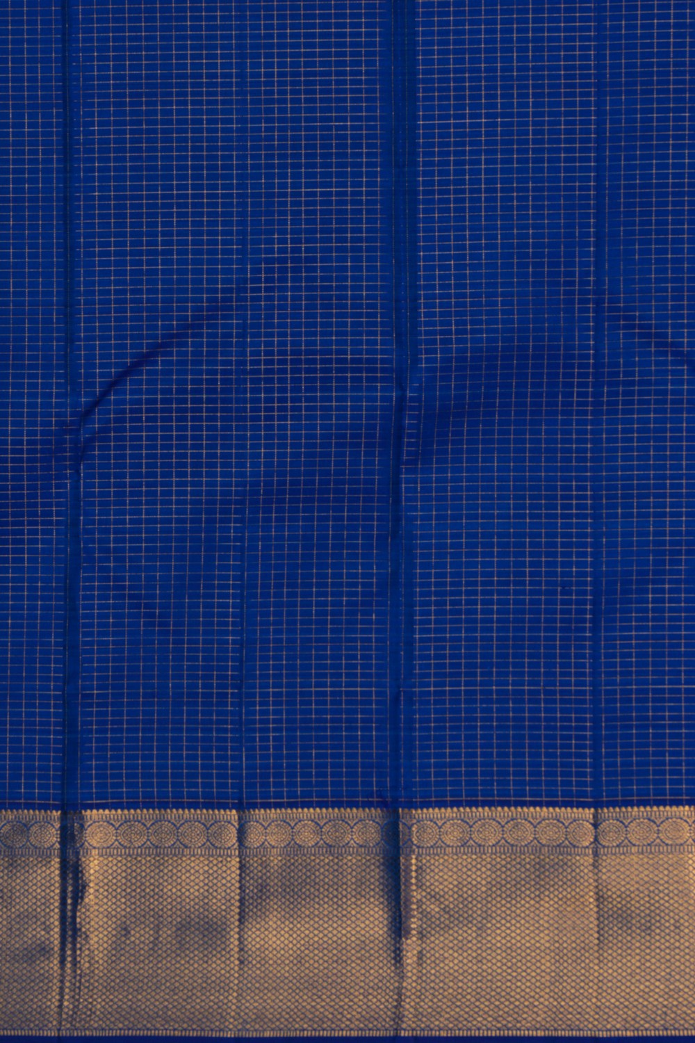 Kanchipuram Silk Kattam Blue Saree