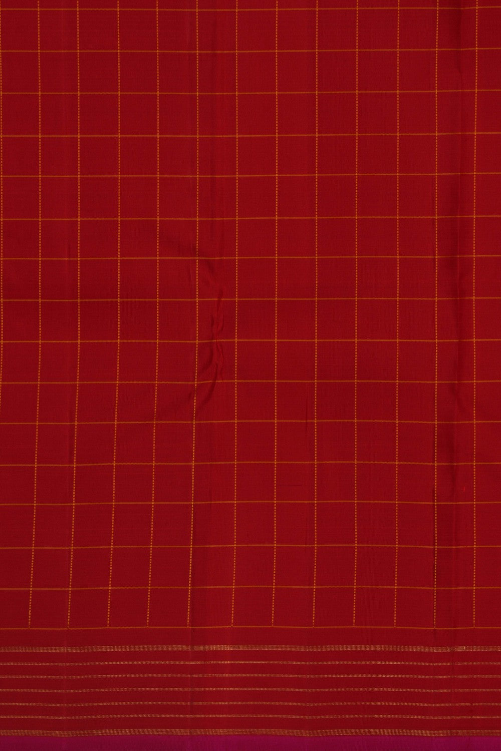 Kanchipuram Silk Kattam Red Saree