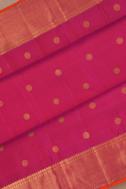 Image of Kanchipuram Silk Pink Saree
