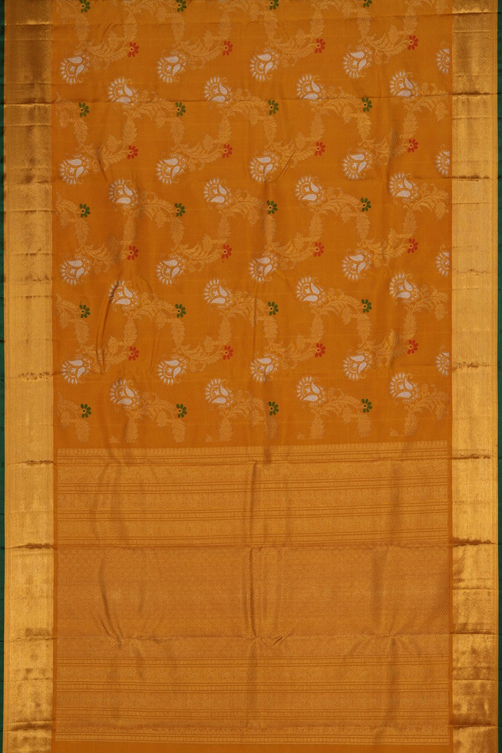 Image of Kanchipuram Silk Yellow Saree