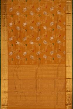 Image of Kanchipuram Silk Yellow Saree