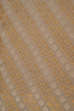 Image of Kanchipuram Silk Off White Saree