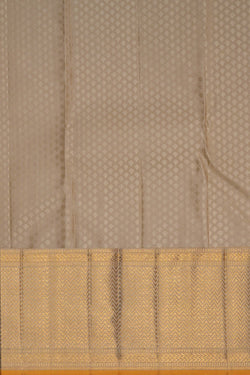 Image of Kanchipuram Silk Off White Saree