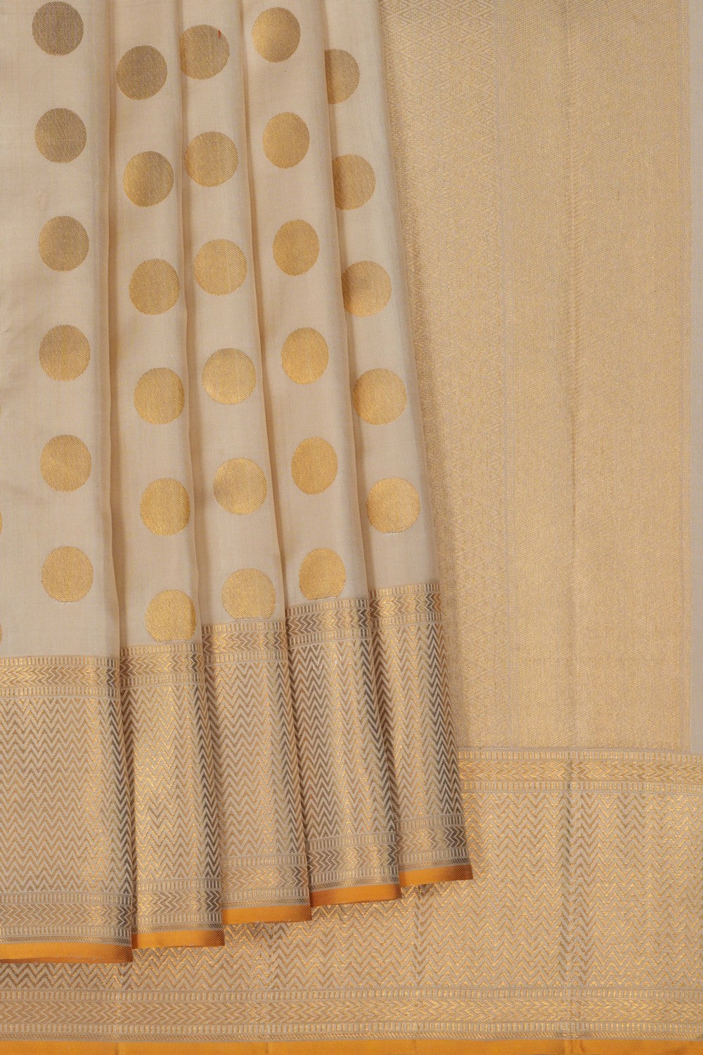 Kanchipuram Silk Off White Saree