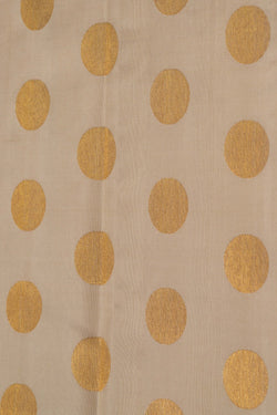 Image of Kanchipuram Silk Off White Saree