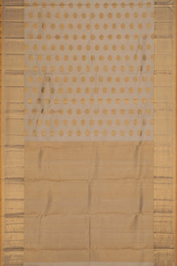 Image of Kanchipuram Silk Off White Saree