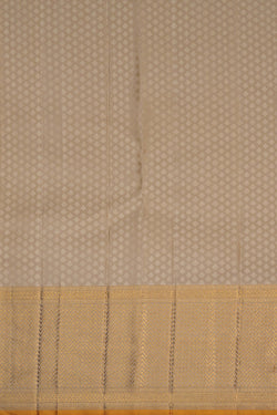 Image of Kanchipuram Silk Off White Saree
