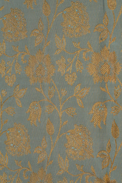 Image of Kanchipuram Silk Sage Green Saree