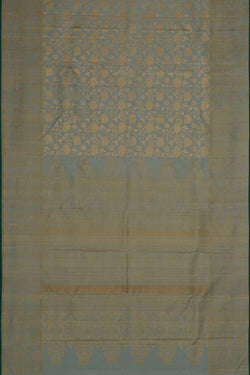 Image of Kanchipuram Silk Sage Green Saree