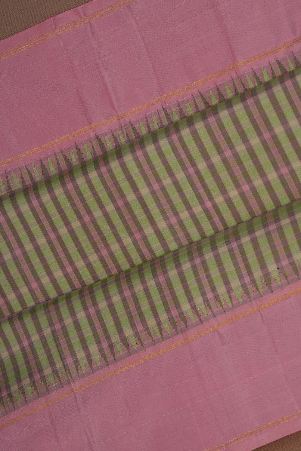 Arani Silk Kattam Green Saree