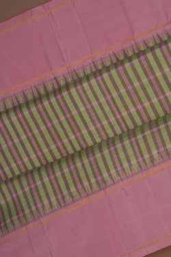 Image of Arani Silk Kattam Green Saree
