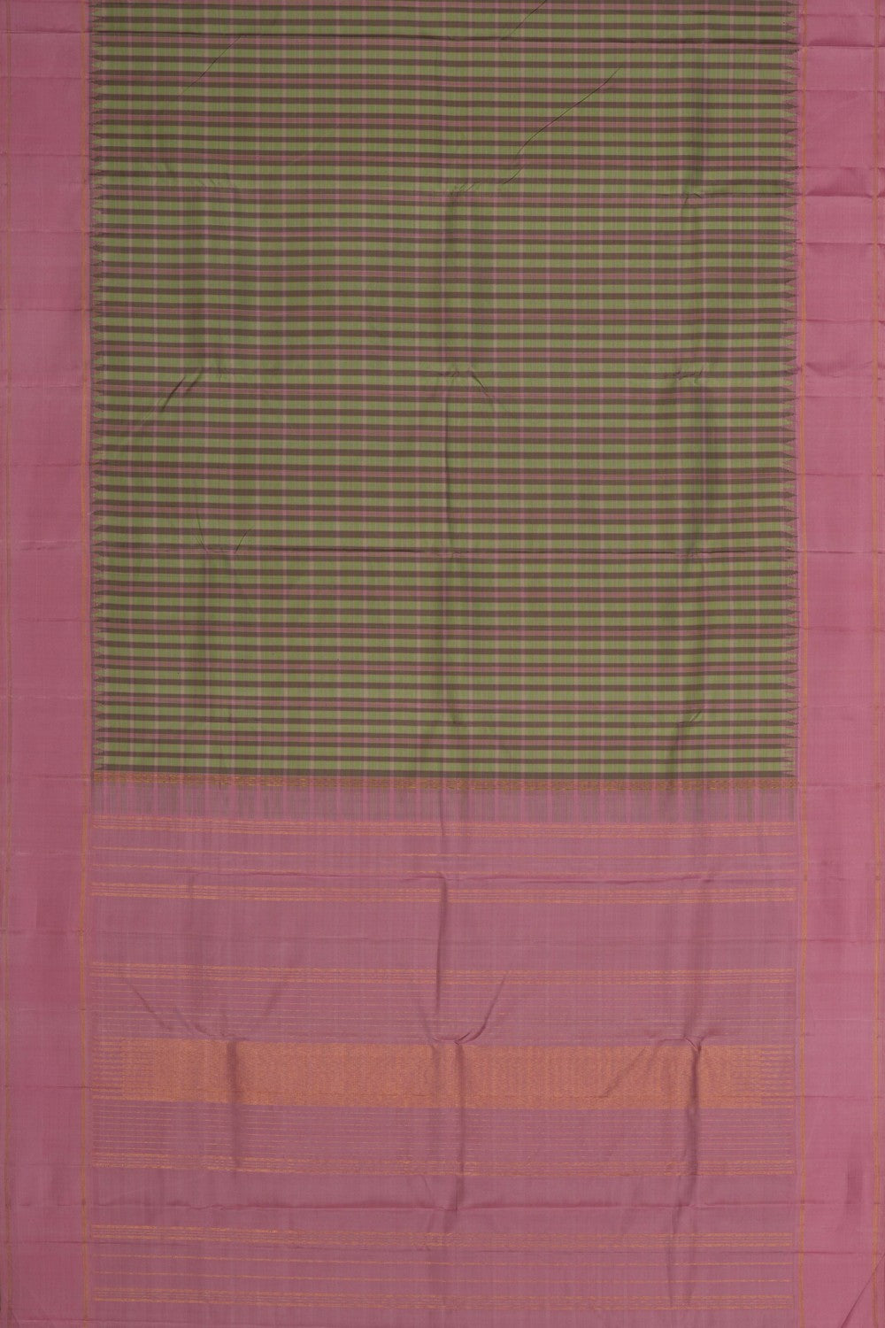 Arani Silk Kattam Green Saree