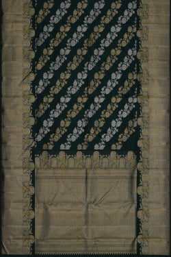 Image of Arani Silk Bottle Green Saree