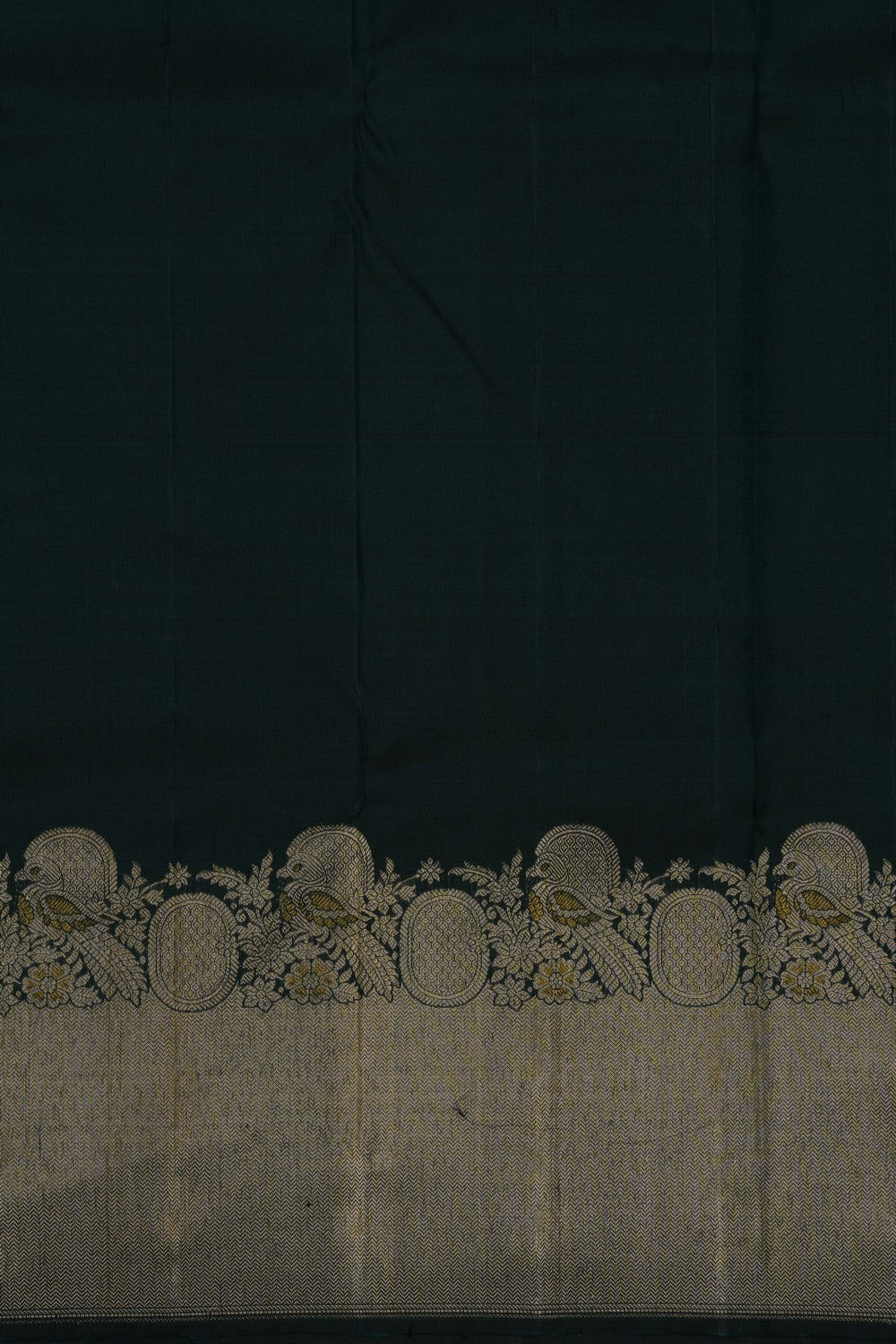 Image of Arani Silk Bottle Green Saree