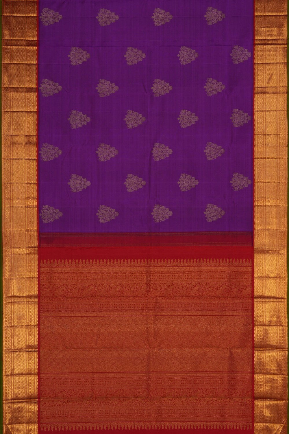 Image of Kanchipuram Silk Purple Saree