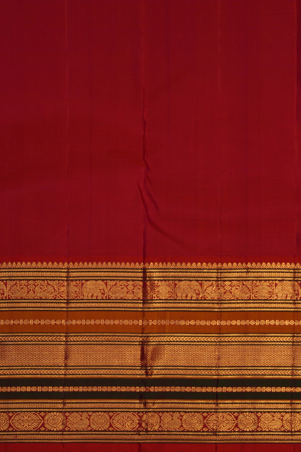 Image of Kanchipuram Silk Off White Saree