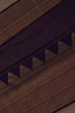 Image of Arani Silk Kattam Purple Saree