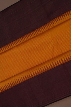 Image of Arani Silk Kattam Yellow Saree