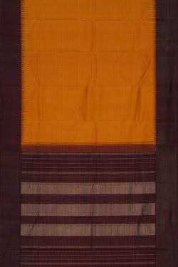 Image of Arani Silk Kattam Yellow Saree