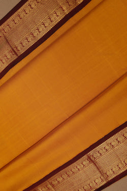 Image of Arani Silk Mustard Saree