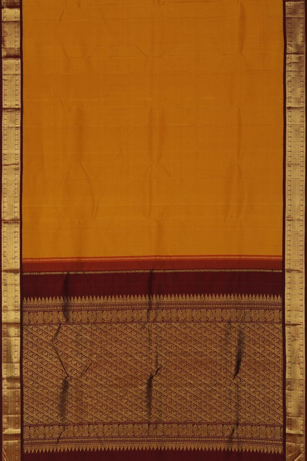 Arani Silk Mustard Saree