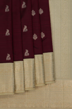Image of Arani Silk Maroon Saree