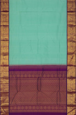 Image of Arani Silk Turquoise Green Saree