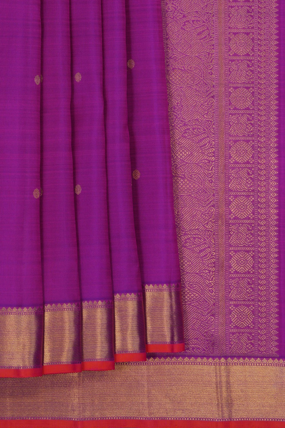 Image of Kanchipuram Silk Purple Saree