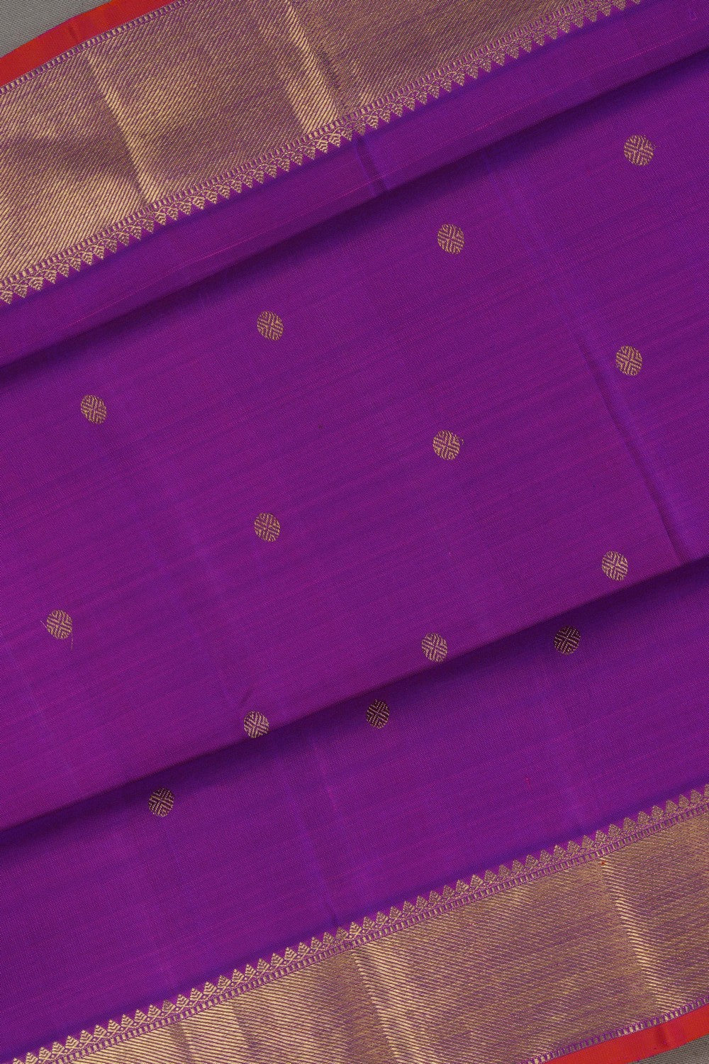 Image of Kanchipuram Silk Purple Saree
