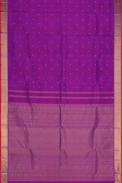 Image of Kanchipuram Silk Purple Saree