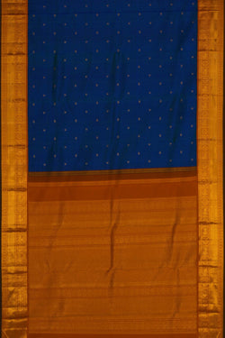 Image of Kanchipuram Silk Blue Saree