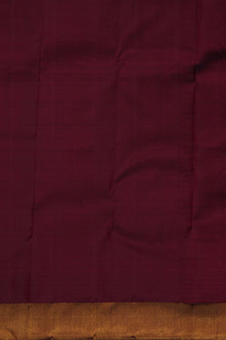 Image of Kanchipuram Silk Deep Wine Purple Saree