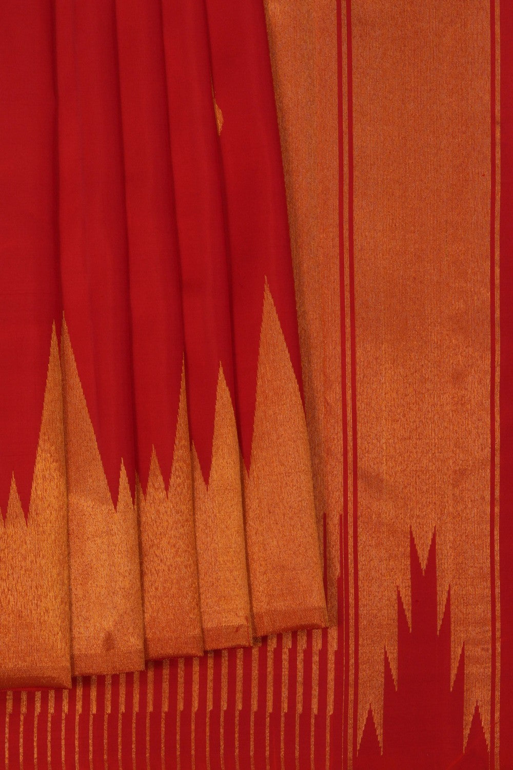 Image of Kanchipuram Silk Red Saree
