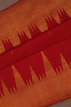 Image of Kanchipuram Silk Red Saree