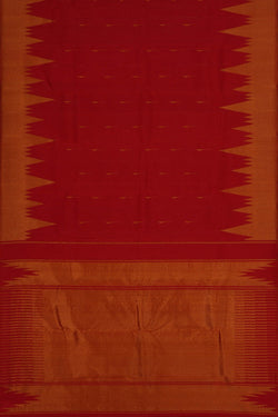 Image of Kanchipuram Silk Red Saree