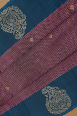 Image of Arani Silk Kattam Purple Saree