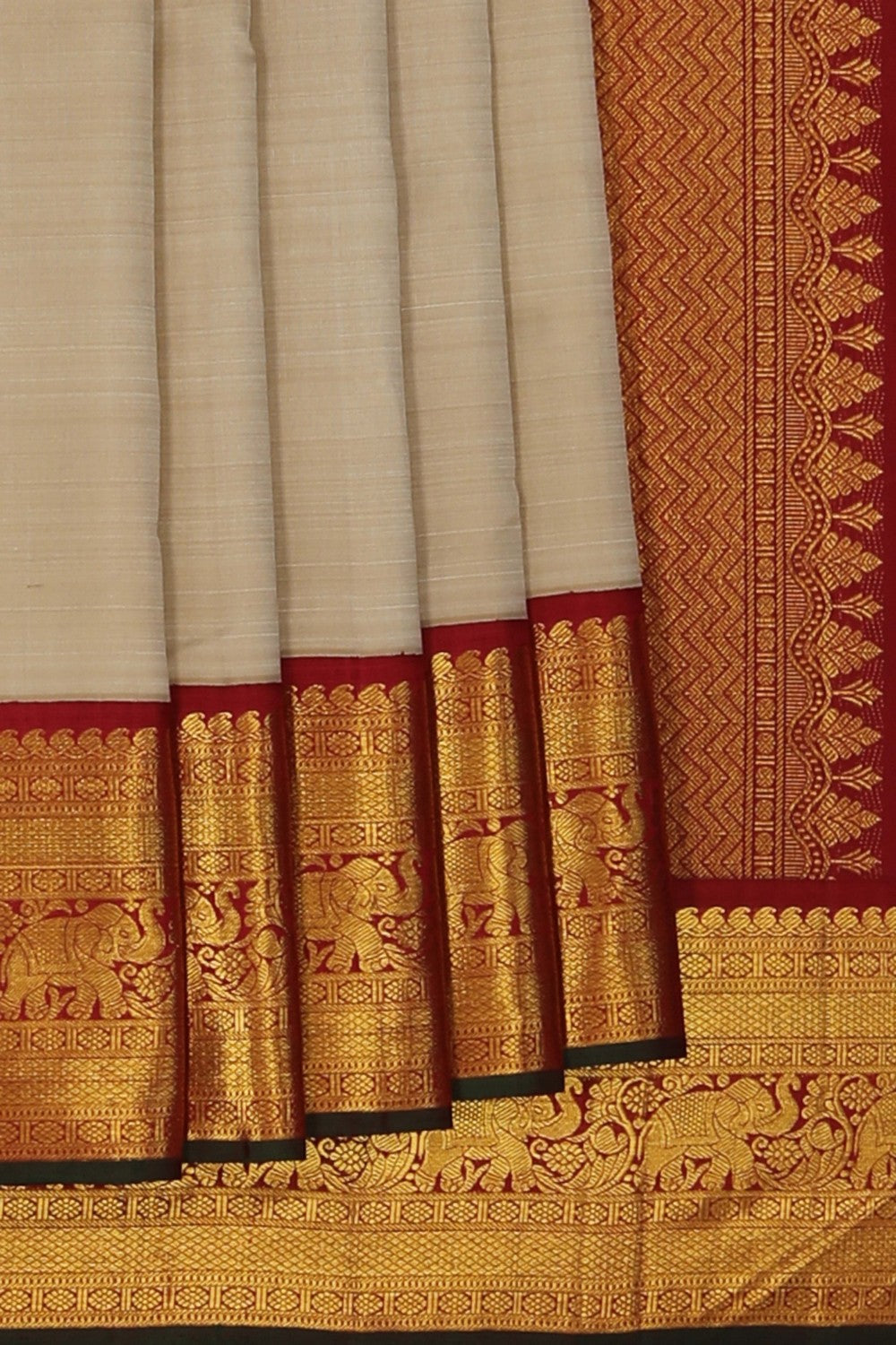 Image of Arani Silk Beige Saree