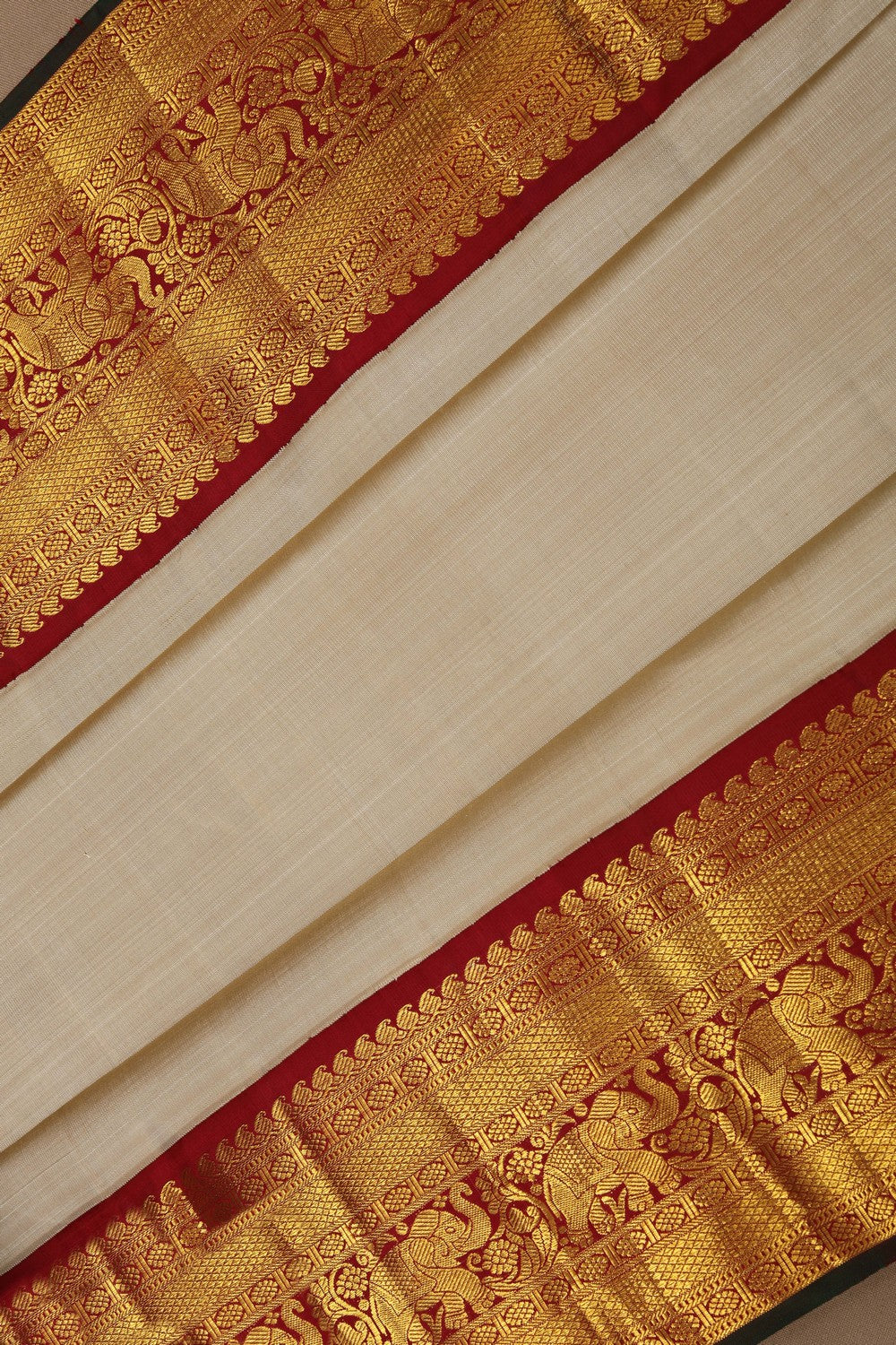 Image of Arani Silk Beige Saree