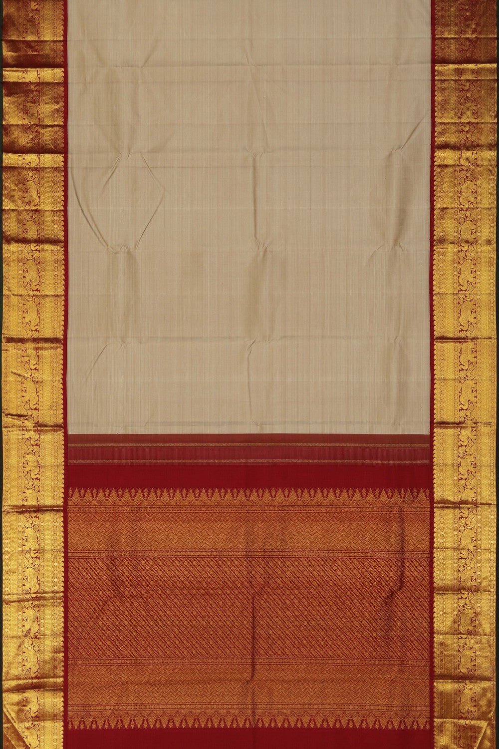 Image of Arani Silk Beige Saree