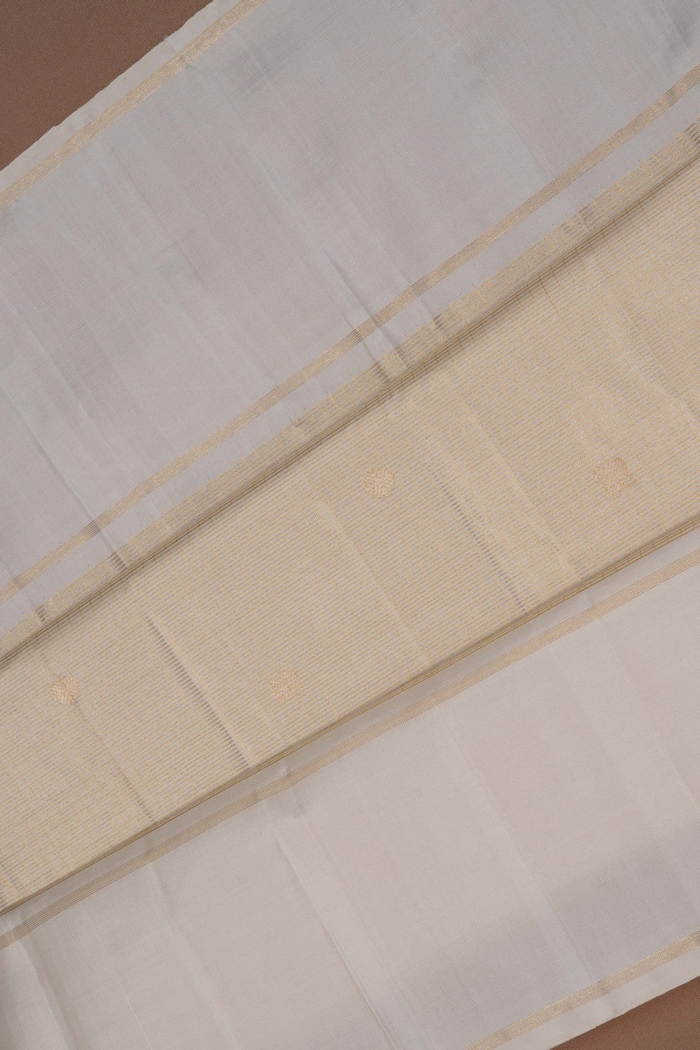 Arani Silk Off-White Saree