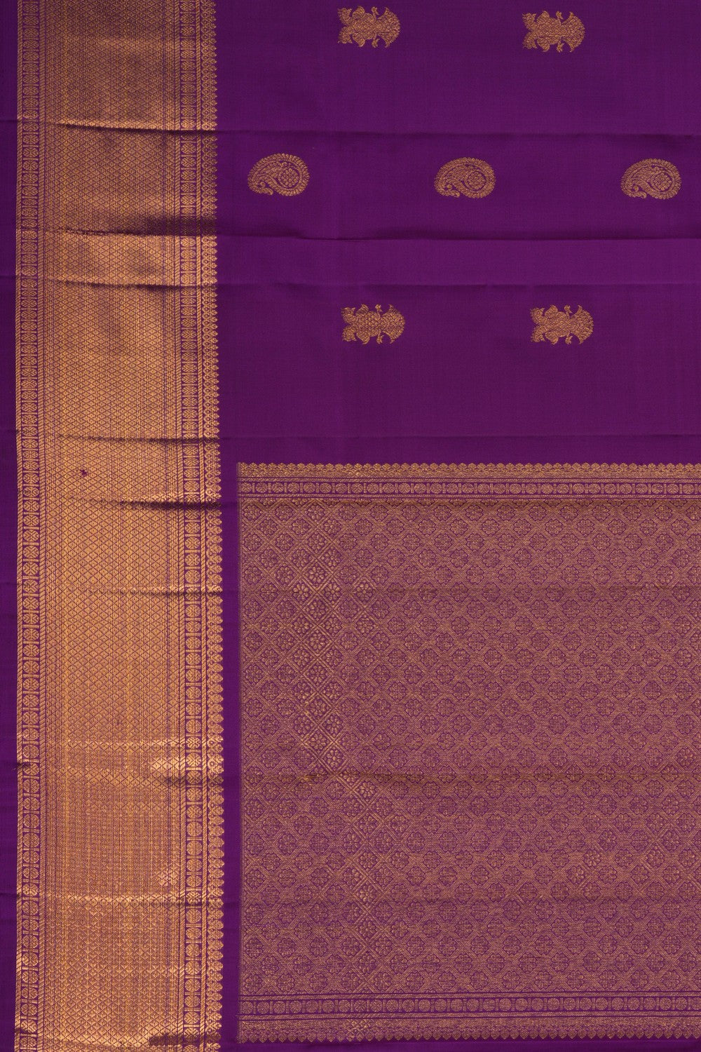 Image of Kanchipattu Purple Dupatta