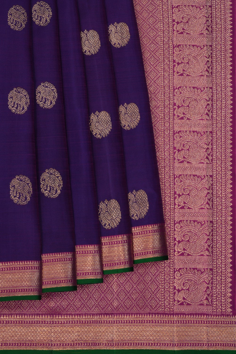 Kanchipattu Purple Saree