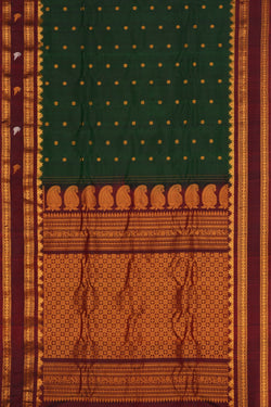 Image of Gadwal Silk Green Saree