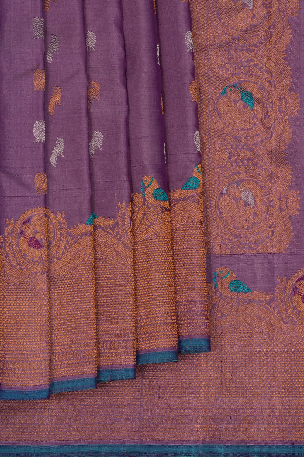Image of Gadwal Silk Mauve Saree