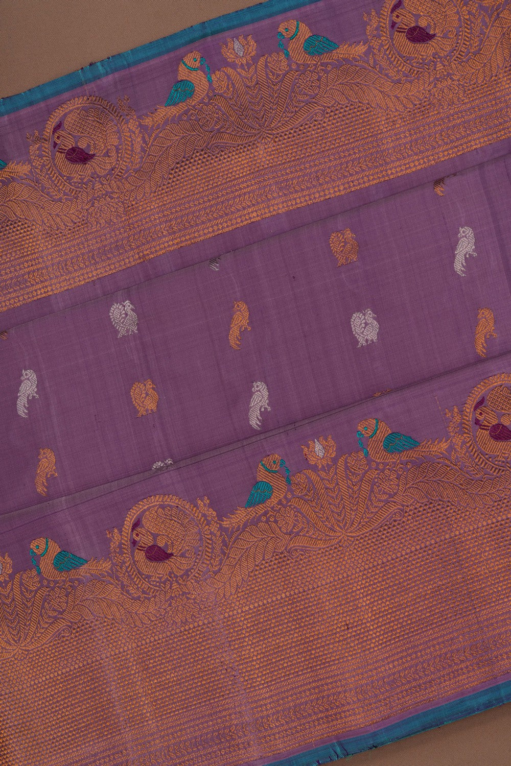 Gadwal Silk Mauve Saree